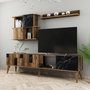 Hanah Home Mueble de TV Madrid - Nogal y Negro